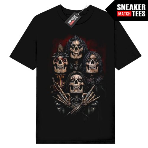 Rock Band Tees Heavy Metal Skulls Black t-shirt