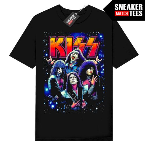 Rock Band Tees Kiss Galaxy Black t-shirt