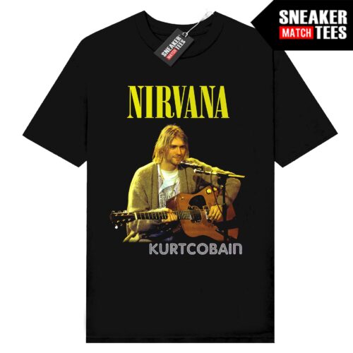 Rock Band Tees Nirvana Kurt Cobain Black t-shirt