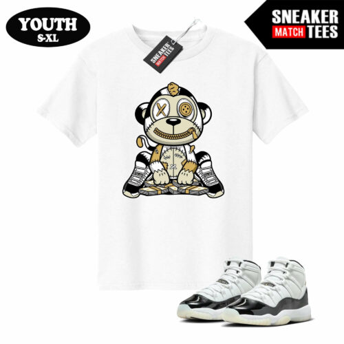 Jordan 11 DMP Gratitude Sneaker Match Youth T-shirt White Stackin Monkey