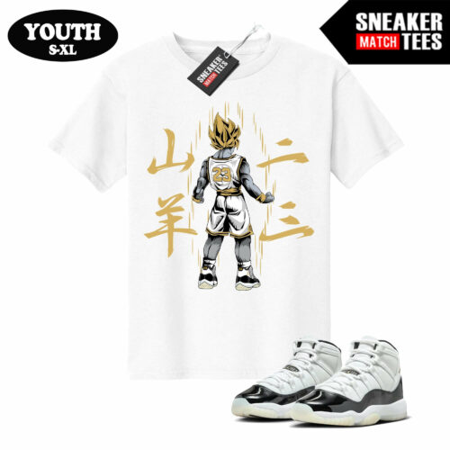 Jordan 11 DMP Gratitude Sneaker Match Youth T-shirt White Super 23