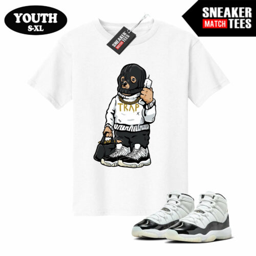Jordan 11 DMP Gratitude Sneaker Match Youth T-shirt White Trap Bear