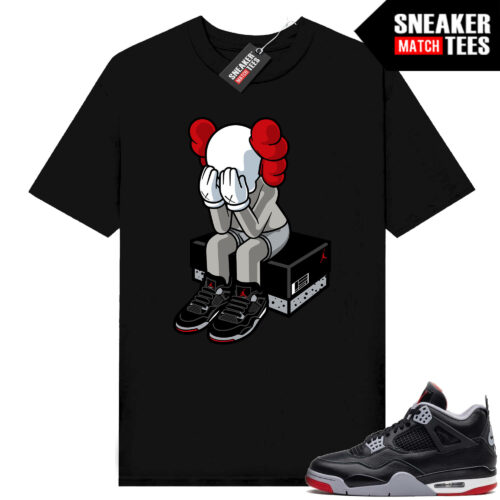 Jordan 4 Bred Reimagined Sneaker Tees Shirt Match Black AJ4 Toy