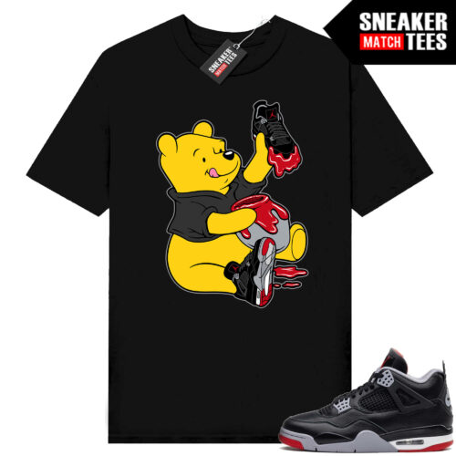 Jordan 4 Bred Reimagined Sneaker Tees Shirt Match Black New Shoe Drip