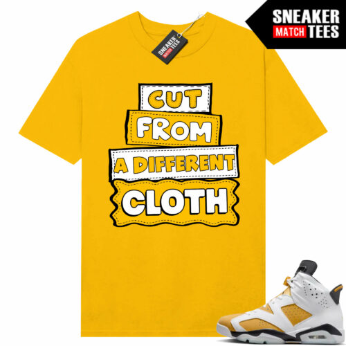 Jordan 6 Yellow Ochre Sneaker Match Tees Yellow Gold Different Cloth