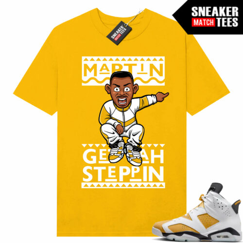 Jordan 6 Yellow Ochre Sneaker Match Tees Yellow Gold Get Tah Steppin