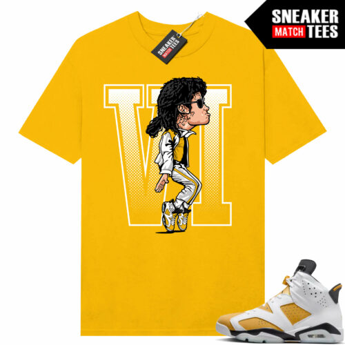 Jordan 6 Yellow Ochre Sneaker Match Tees Yellow Gold MJ x AJ6