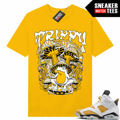 Jordan 6 Yellow Ochre Sneaker Match Tees Yellow Gold Trippy