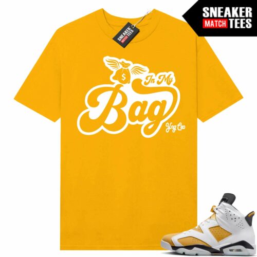 Jordan 6 Yellow Ochre Sneaker Match Tees Yellow Gold YNG CEO In My Bag