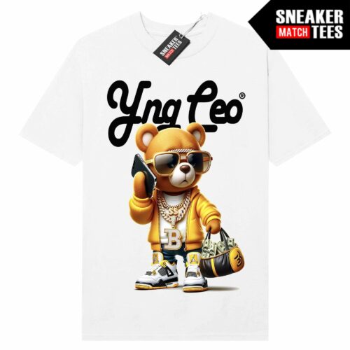 YNG CEO Bears x Jordan 4 White T-shirt