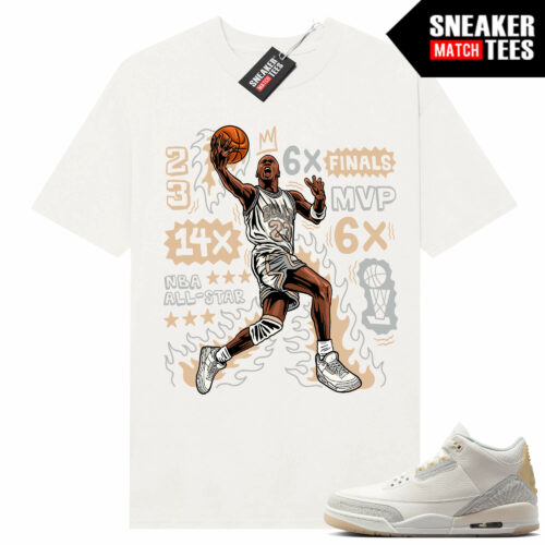 Jordan 3 Craft Ivory Sneaker Tees Matching Ivory Shirt MJ Flair