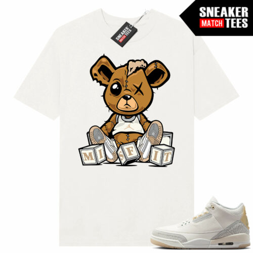 Jordan 3 Craft Ivory Sneaker Tees Matching Ivory Shirt Misfit Teddy