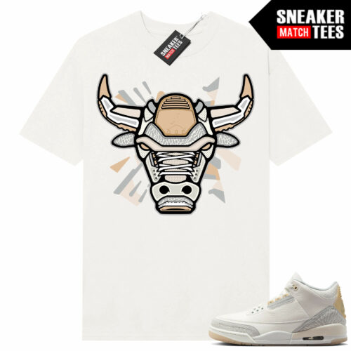 Jordan 3 Craft Ivory Sneaker Tees Matching Ivory Shirt Rare Air Bull