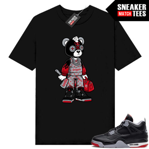 Jordan 4 Bred Reimagined Sneaker Tees Shirt Match Black Bear Misfit Toy