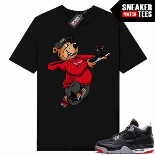 Jordan 4 Bred Reimagined Sneaker Tees Shirt Match Black Fresh Yogi