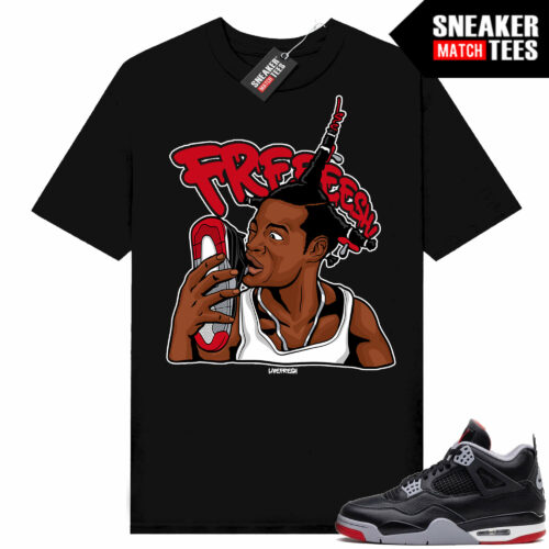 Jordan 4 Bred Reimagined Sneaker Tees Shirt Match Black New Kicks Scent