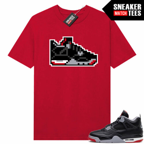 jordan amp 4 Bred Reimagined Sneaker rust Shirt Match Red 8bit Bred 4