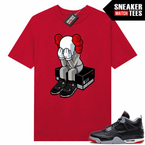 Jordan 4 Bred Reimagined Sneaker Tees Shirt Match Red AJ4 Toy