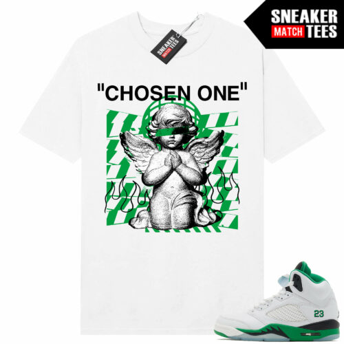 jordan Zoom 5 Lucky Green Sneaker Tees Match White Chosen One