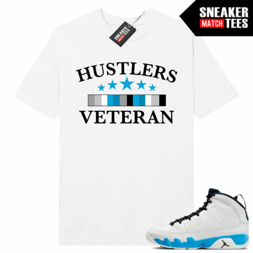 Jordan 9 Powder Blue Sneaker Tees Match White Shirt Hustlers Veteran