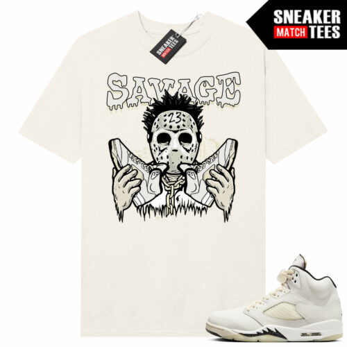 Jordan 5 Sail Sneaker Tees Match Sail Shirt 23 Savage