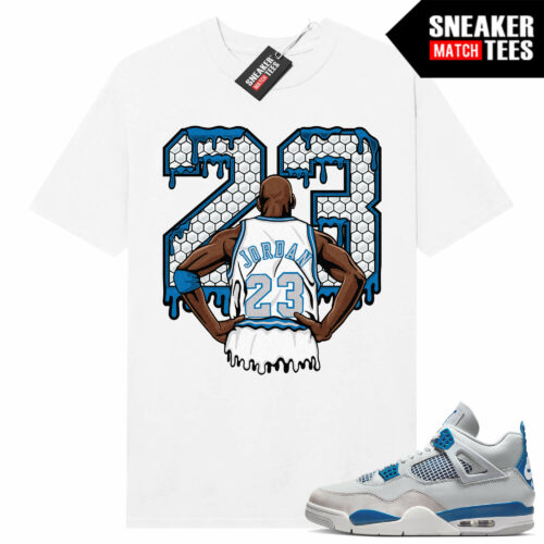 Military Blue 4s Sneaker Tees Match keep 23 is back