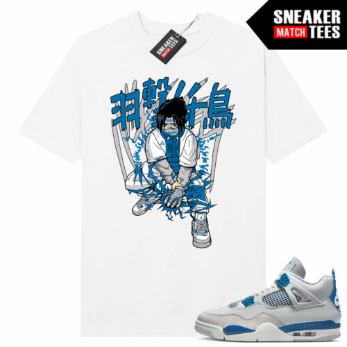 Military Blue 4s Sneaker Tees Match White Anime Hype