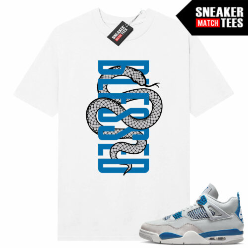 Military Blue 4s Sneaker amortiguaci Tees STORM Apple Blessed