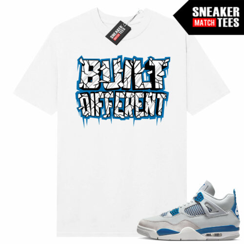 Military Blue 4s Sneaker Tees Match White Built Different