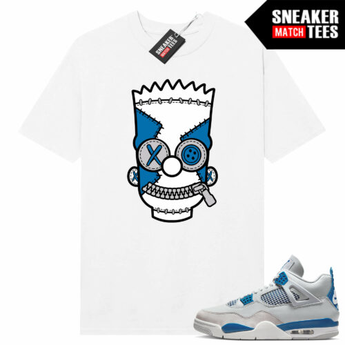 Military Blue 4s Sneaker D25SYJ Tees Match White Misfit Bart