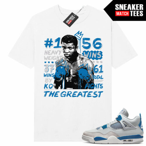 Military Blue 4s Sneaker Tees Match White The Greatest