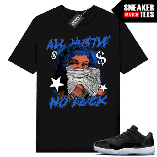 Jordan 11 Low Space Jam Match Sneaker Tees All Hustle No Luck