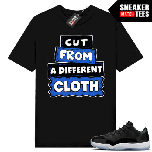 Jordan 11 Low Space Jam Match Sneaker Tees Black Different Cloth