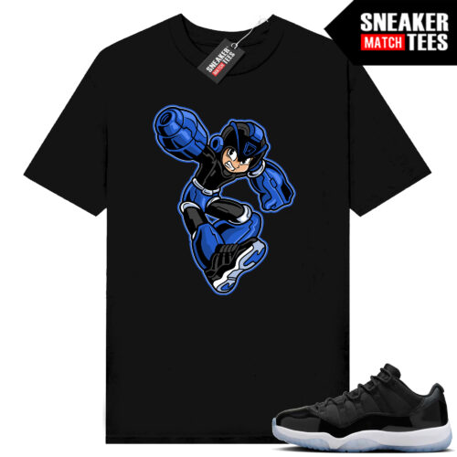 Jordan 11 Low Space Jam Match Sneaker Tees Black Mega x AJ11