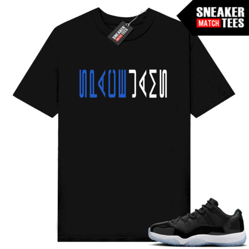 Jordan 11 Low Space Jam Match Sneaker Tees Black SPACE JAMS