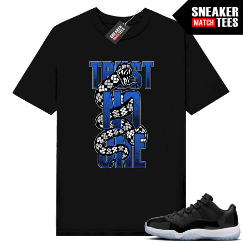 Jordan 11 Low Space Jam Match Sneaker Tees Black Snake Trust No One