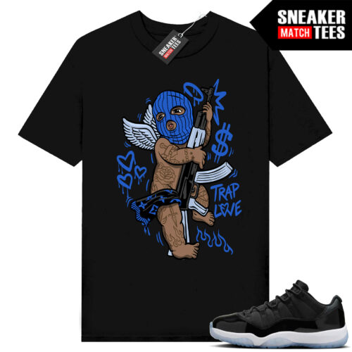 Jordan 11 Low Space Jam Match Sneaker Tees Black Trap Angel