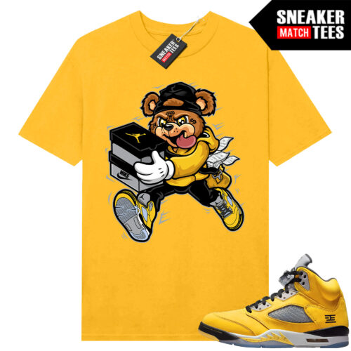 Jordan 5 Tokyo Sneaker Match Tees Yellow Bear Sneaker Heist