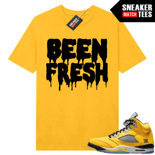 Jordan 5 Tokyo Sneaker Match Tees Yellow Been Fresh
