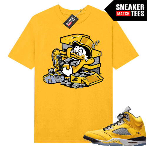 Jordan 5 Tokyo Sneaker Match Tees Yellow Got My Bread Up