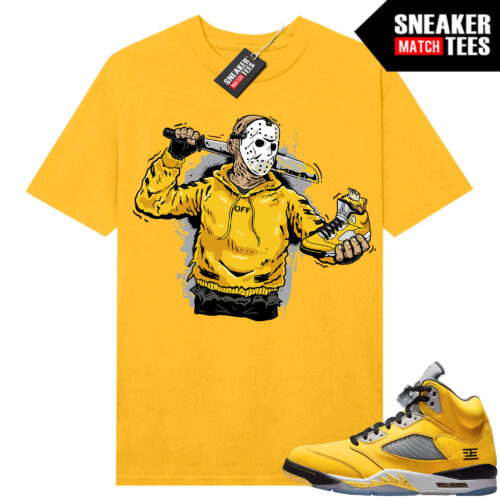 Jordan 5 Tokyo Sneaker Match Tees Yellow Jason Cop