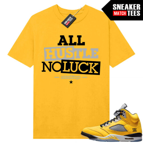 Jordan 5 Tokyo Sneaker Match Tees Yellow RK All Hustle