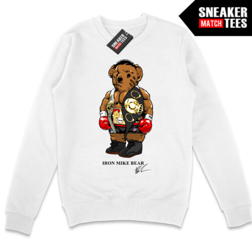 Iron Mike Polo Bear White Crewneck Sweatshirt