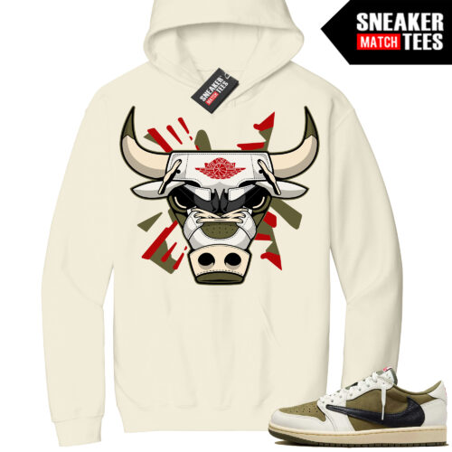 Jordan 1 Travis Scott Low Medium Olive Sneaker Match Hoodie Sail Retro Bull