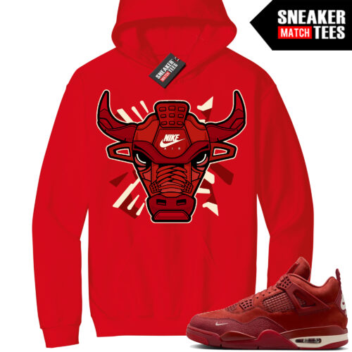 Jordan 4 Nigel Brick By Brick Sneaker Match Hoodie Red Retro Bull