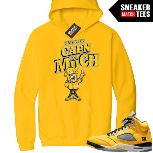 Jordan 5 Tokyo Sneaker Match Hoodie Yellow CAPN too Much