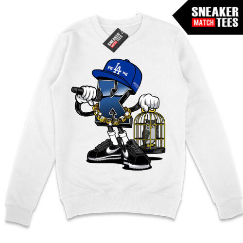 K Dot Toon White Crewneck Sweatshirt
