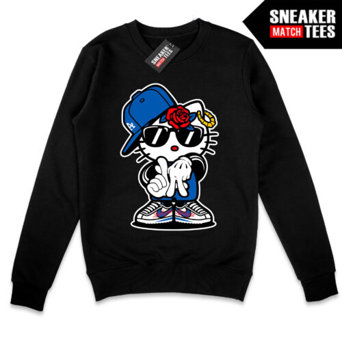 LA Kitty Black Crewneck Sweatshirt