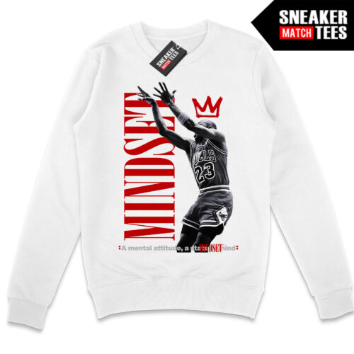 MJ Mindset Jumper White Crewneck Sweatshirt