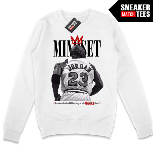 MJ Mindset White Crewneck Sweatshirt